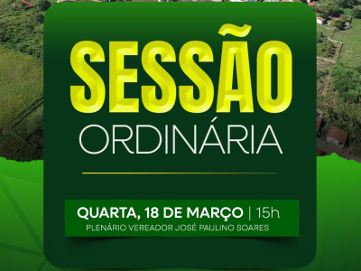 Nossa Sessão Ordinária já tem data marcada!